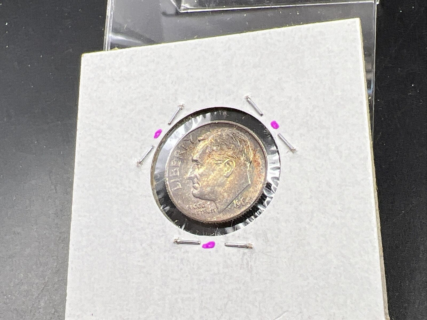 1964 P 10c Roosevelt Silver Dime Coin Gem BU UNC PQ Toning SKU#PRPL3