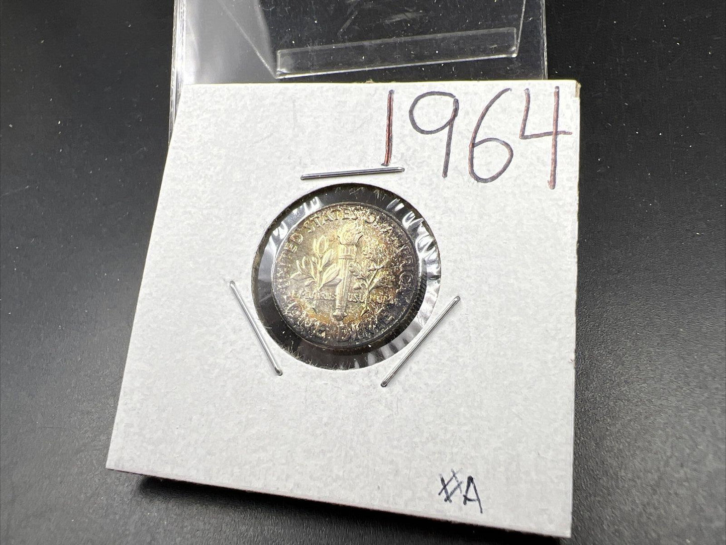 1964 P 10c Roosevelt Silver Dime Coin Gem BU UNC PQ Toning SKU#PRPL3