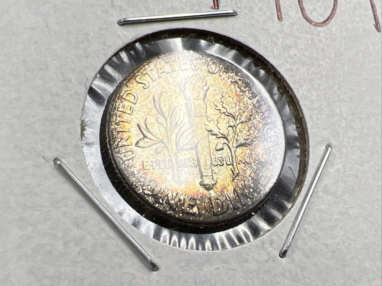 1964 P 10c Roosevelt Silver Dime Coin Gem BU UNC PQ Toning SKU#PRPL3