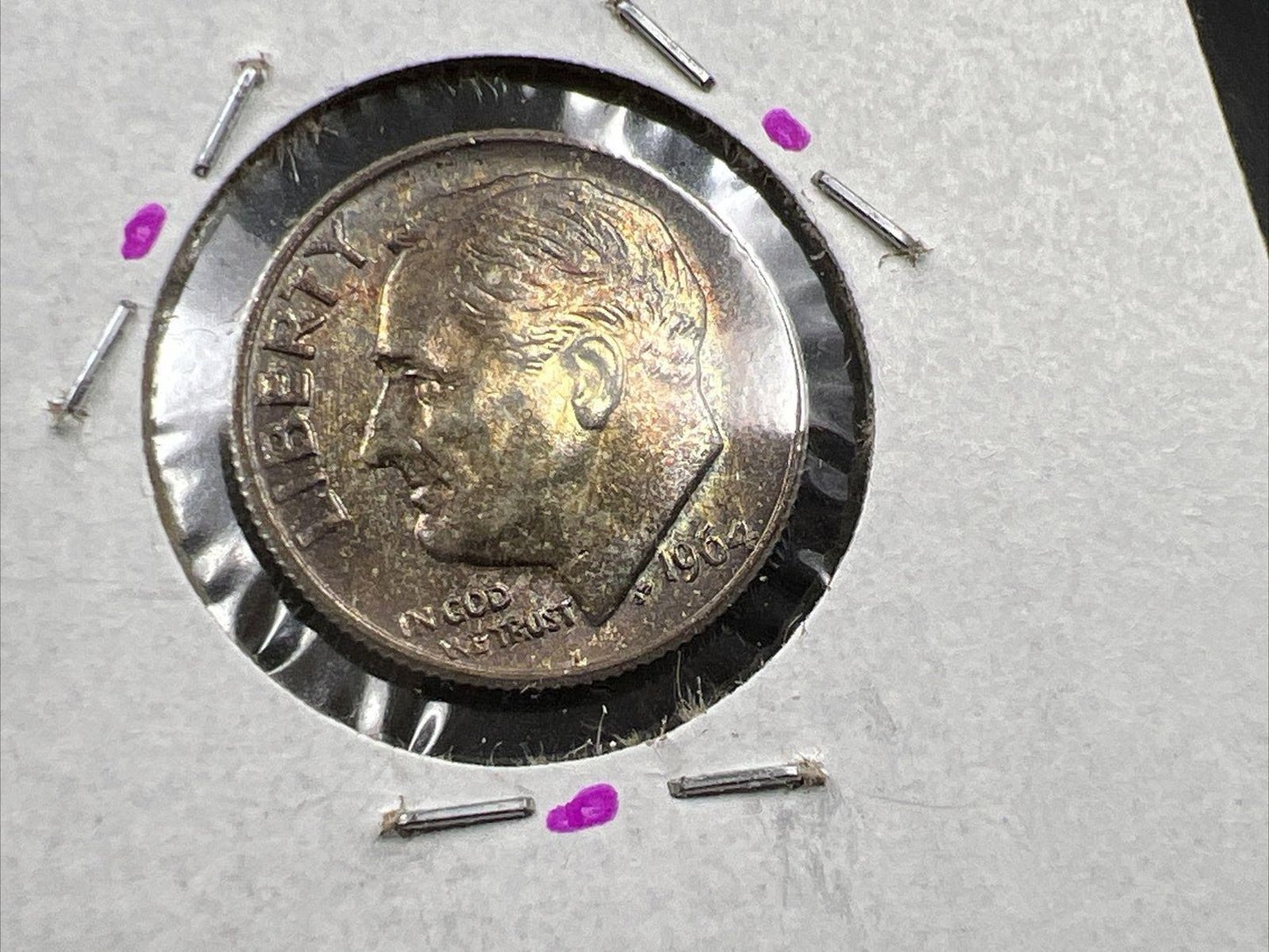 1964 P 10c Roosevelt Silver Dime Coin Gem BU UNC PQ Toning SKU#PRPL3