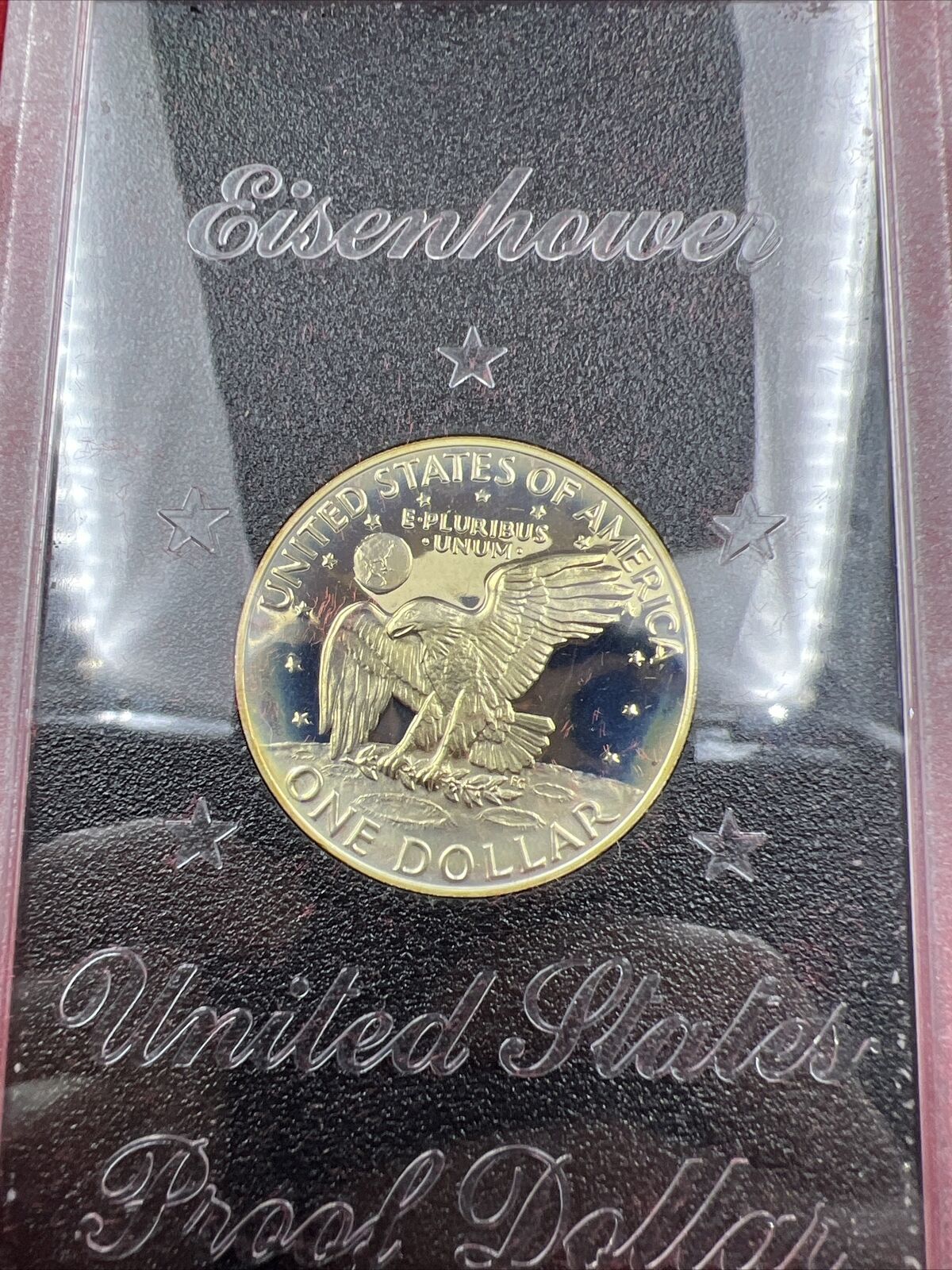 1974 S $1 Eisenhower Ike 40% Silver Dollar Coin PQ Original Toning Toner #SGreen
