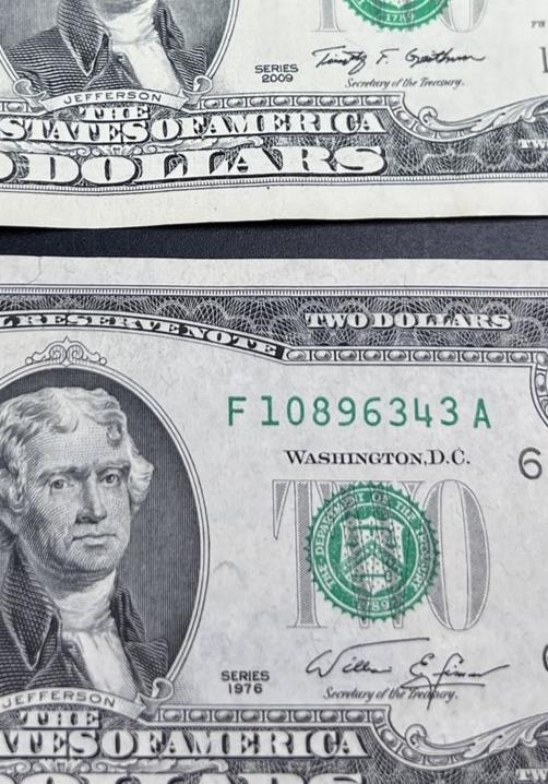 80 Years of Small Size US $2 Bills Set 1928 1953 * Star 1976 & 2009 Star Bills