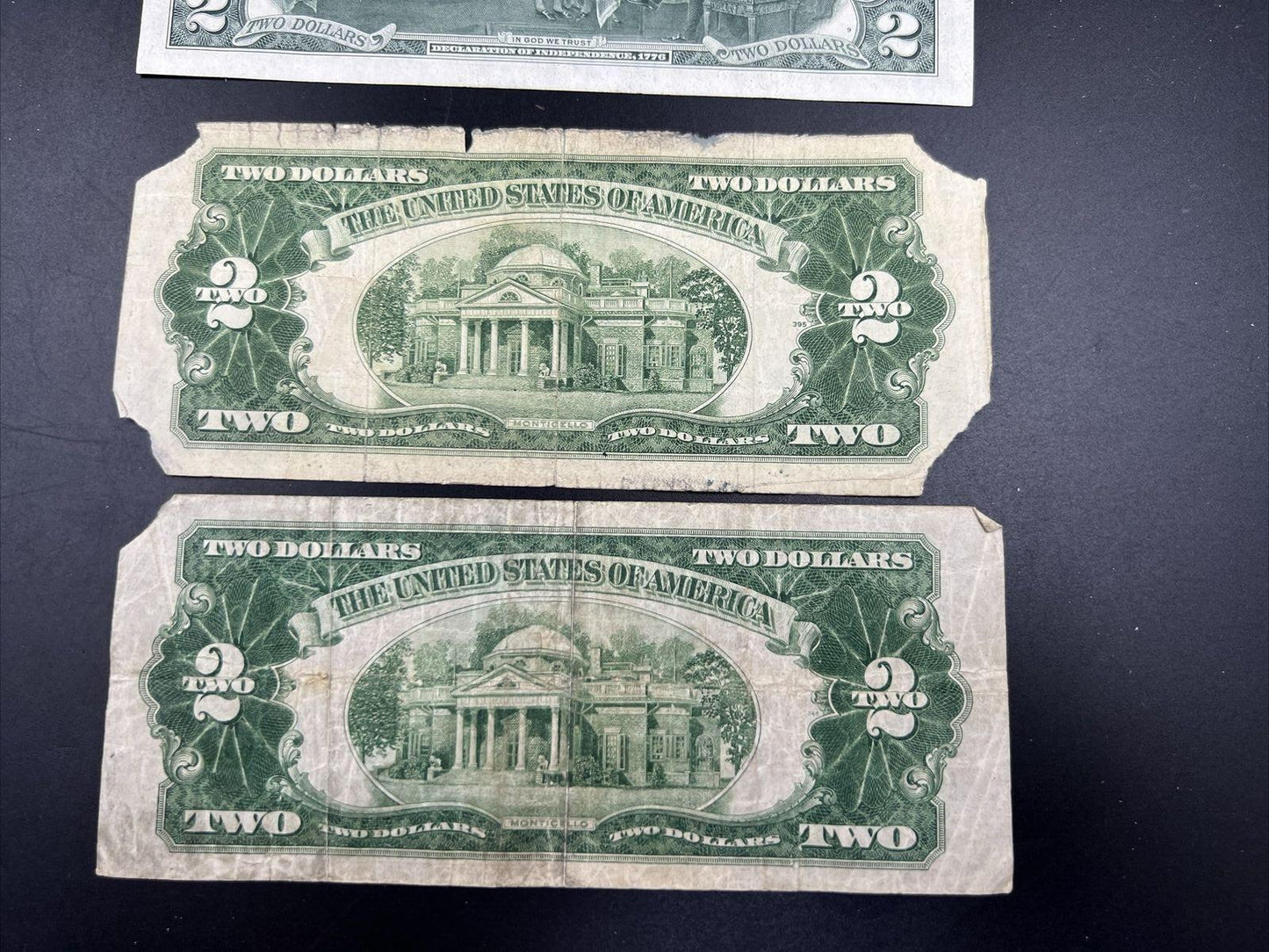 80 Years of Small Size US $2 Bills Set 1928 1953 * Star 1976 & 2009 Star Bills