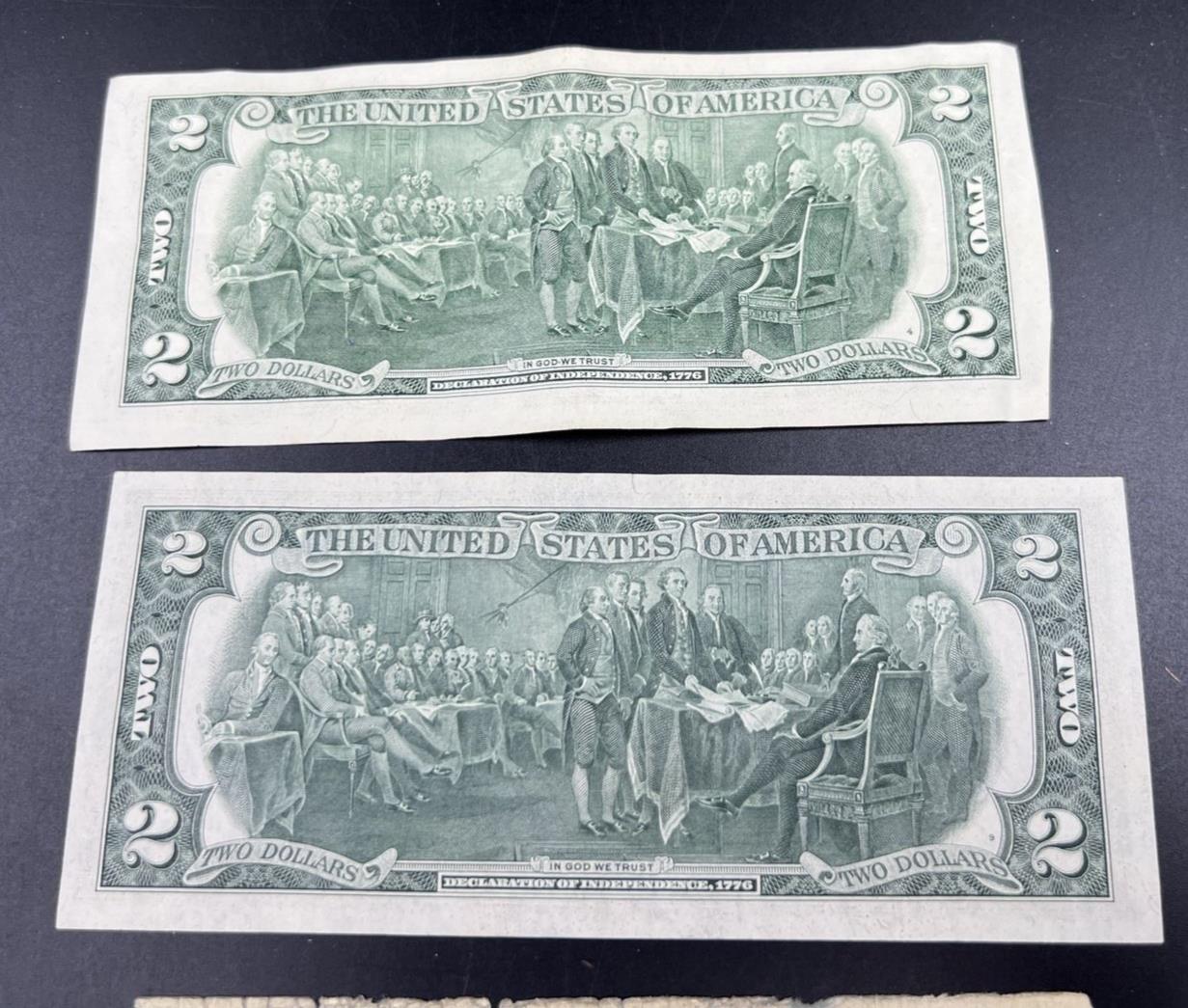 80 Years of Small Size US $2 Bills Set 1928 1953 * Star 1976 & 2009 Star Bills