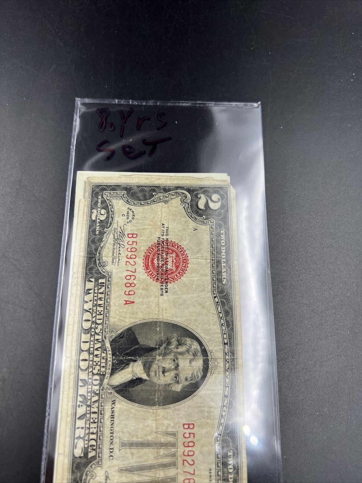 80 Years of Small Size US $2 Bills Set 1928 1953 * Star 1976 & 2009 Star Bills