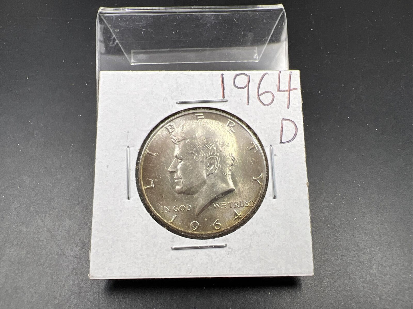 1964 D 50c Kennedy Silver Half Dollar Gem BU UNC Some Toning Denver Mint #RDBN