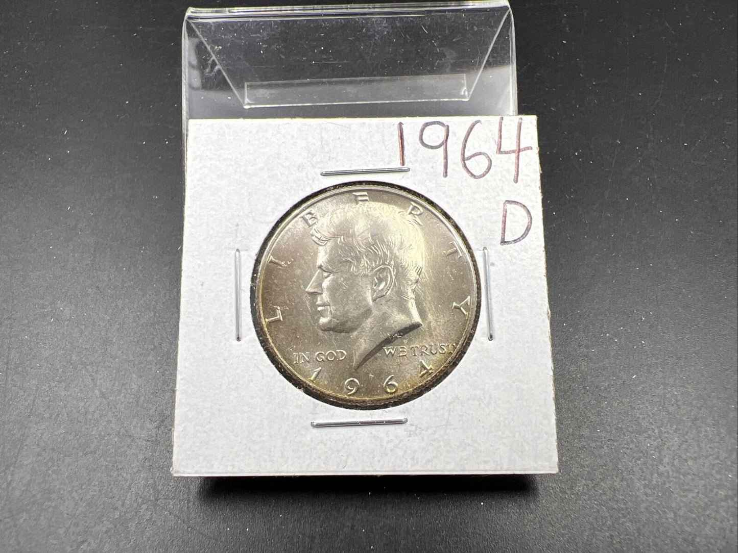 1964 D 50c Kennedy Silver Half Dollar Gem BU UNC Some Toning Denver Mint #RDBN