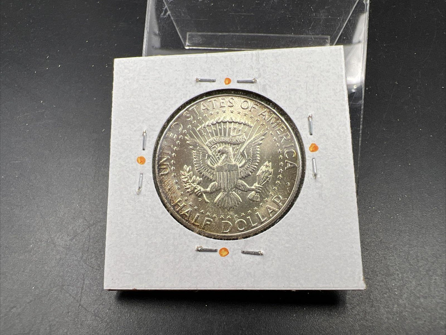 1964 D 50c Kennedy Silver Half Dollar GEM BU UNC NEAT Toning Denver Mint #ORNG