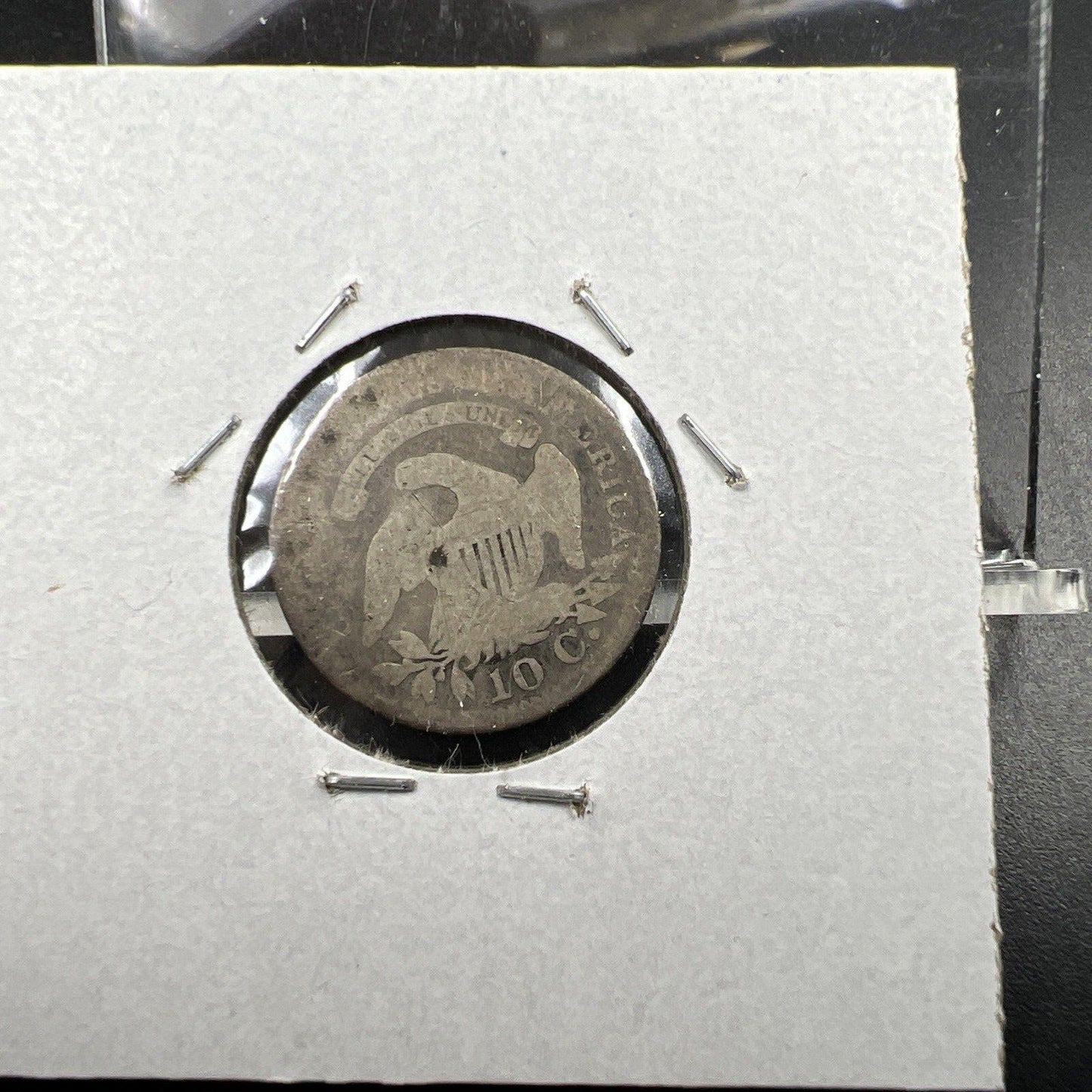 1821 10c Bust Silver Dime Coin Choice AG About Good Circ Large Date Variety