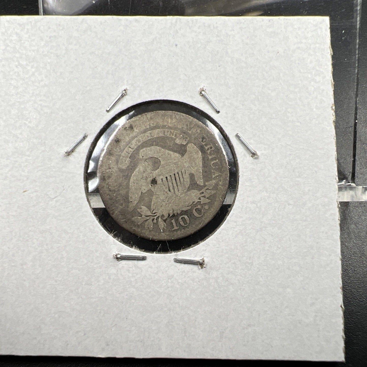 1821 10c Bust Silver Dime Coin Choice AG About Good Circ Large Date Variety
