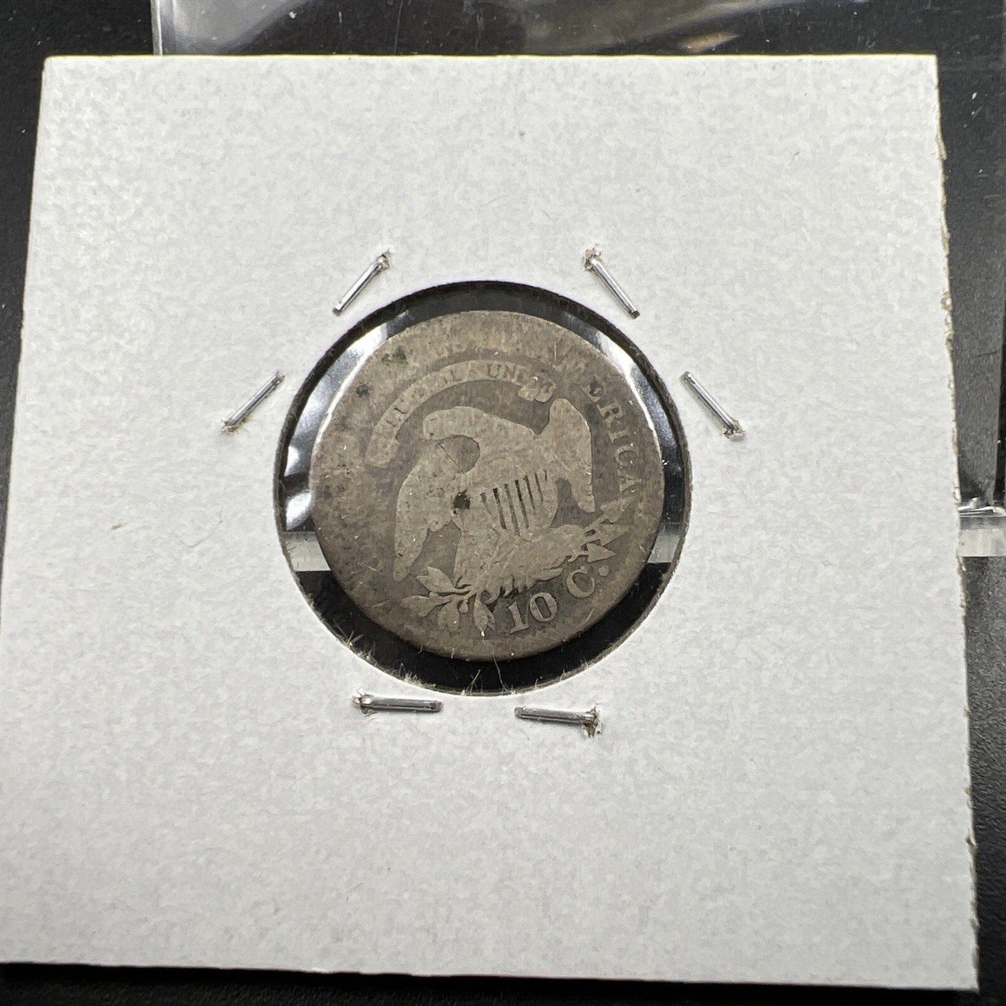 1821 10c Bust Silver Dime Coin Choice AG About Good Circ Large Date Variety
