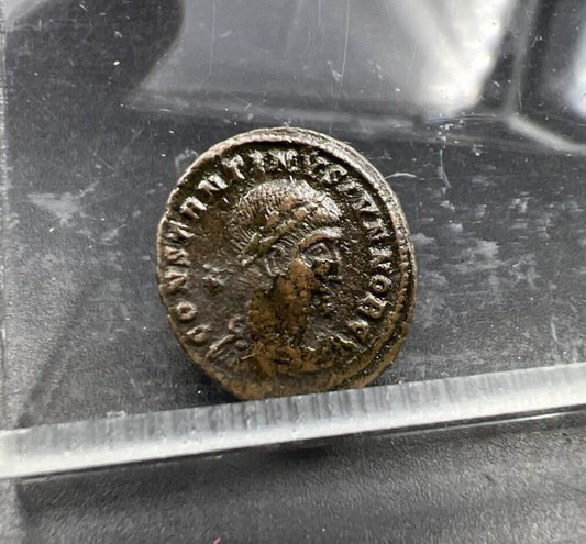 Constantinus II Ionior AE3 Ancient Roman Bronze Coin c 336-337 BC VG SKU#52224LD