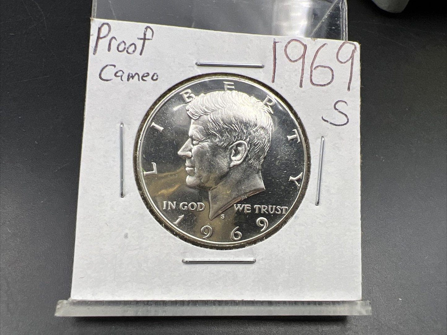 1969 S 50c Kennedy 40% Silver Half Dollar Coin Gem Proof Cameo