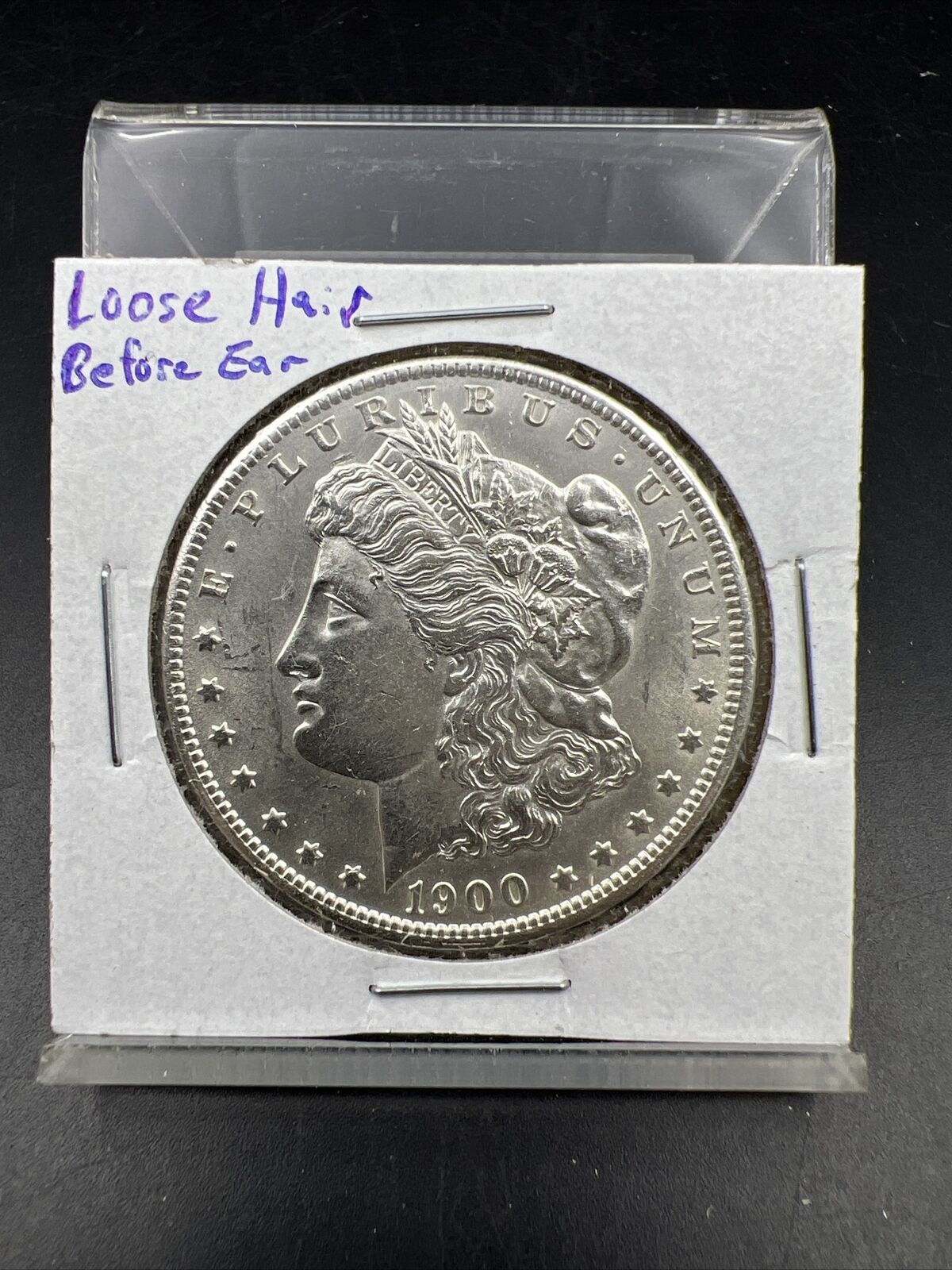1900 $1 Morgan silver Dollar Coin Choice AU About UNC Loose Hair Before Ear