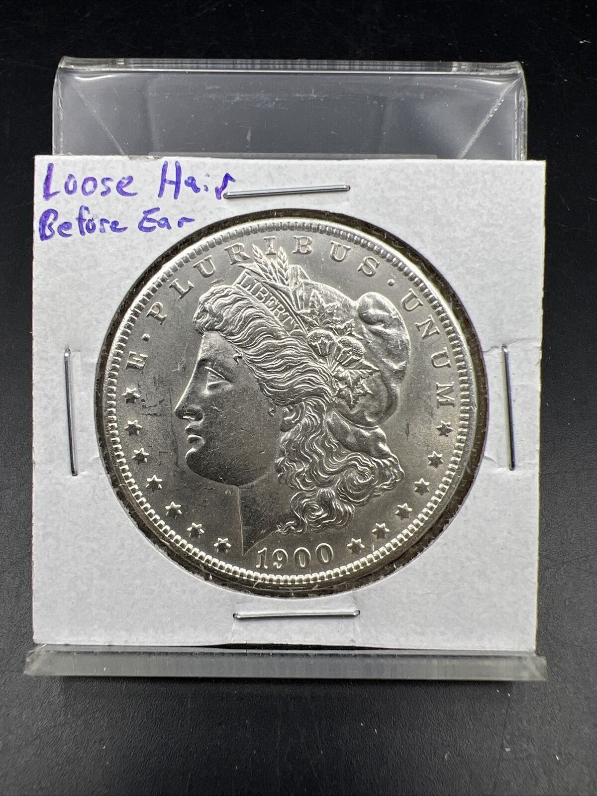 1900 $1 Morgan silver Dollar Coin Choice AU About UNC Loose Hair Before Ear