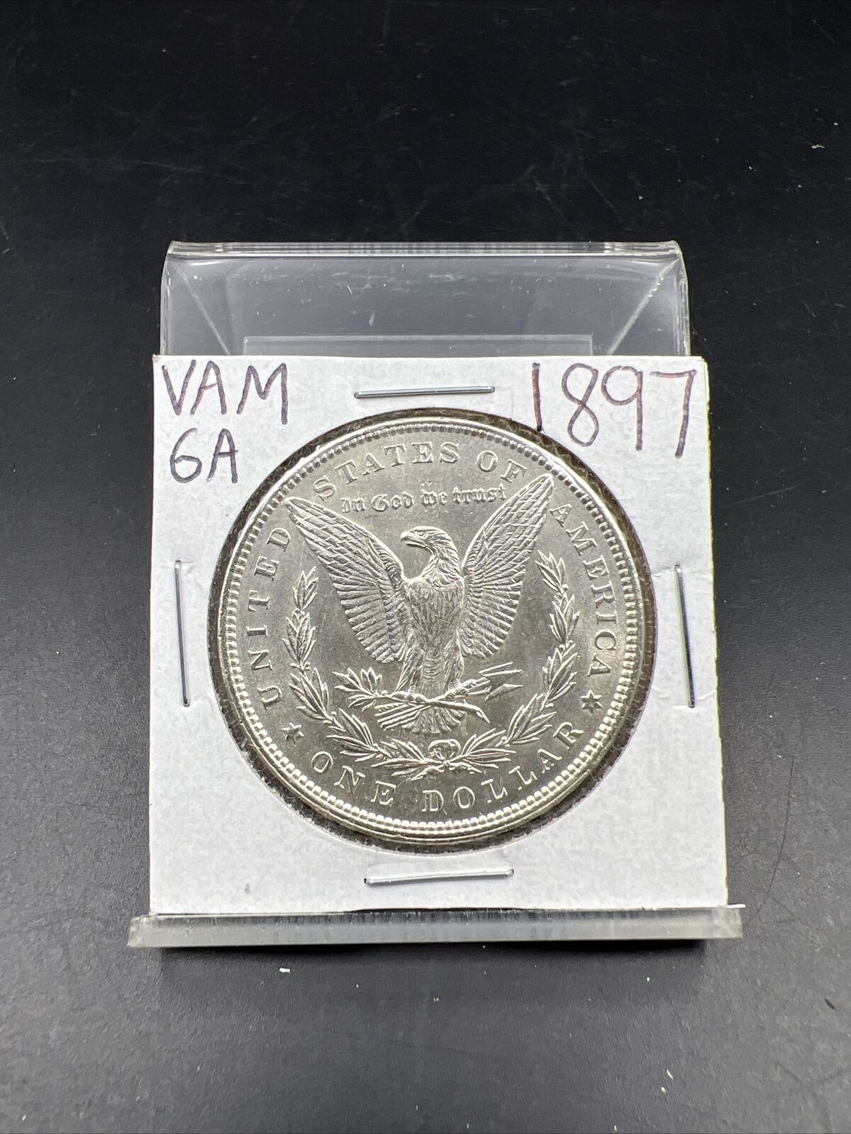 1897 $1 Morgan silver Dollar Coin Choice AU About UNC VAM 6A Variety Coin #A