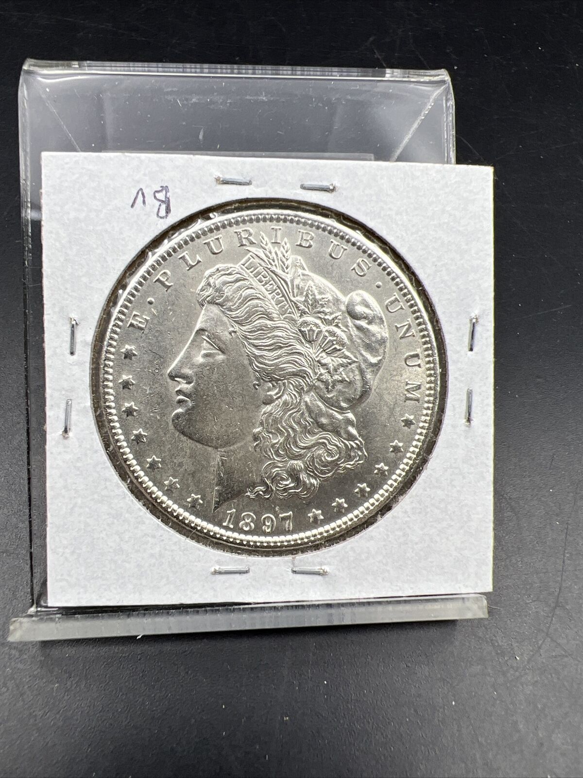 1897 $1 Morgan silver Dollar Coin Choice AU About UNC VAM 6A Variety Coin #A