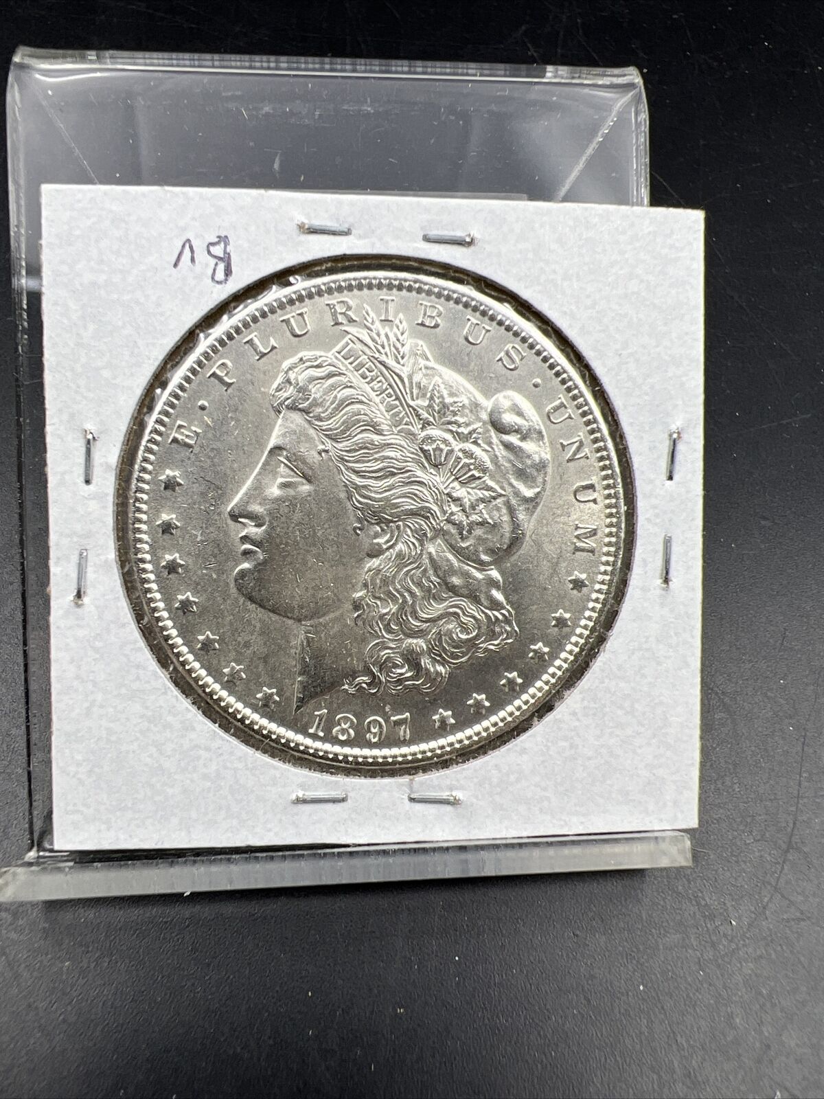 1897 $1 Morgan silver Dollar Coin Choice AU About UNC VAM 6A Variety Coin #A