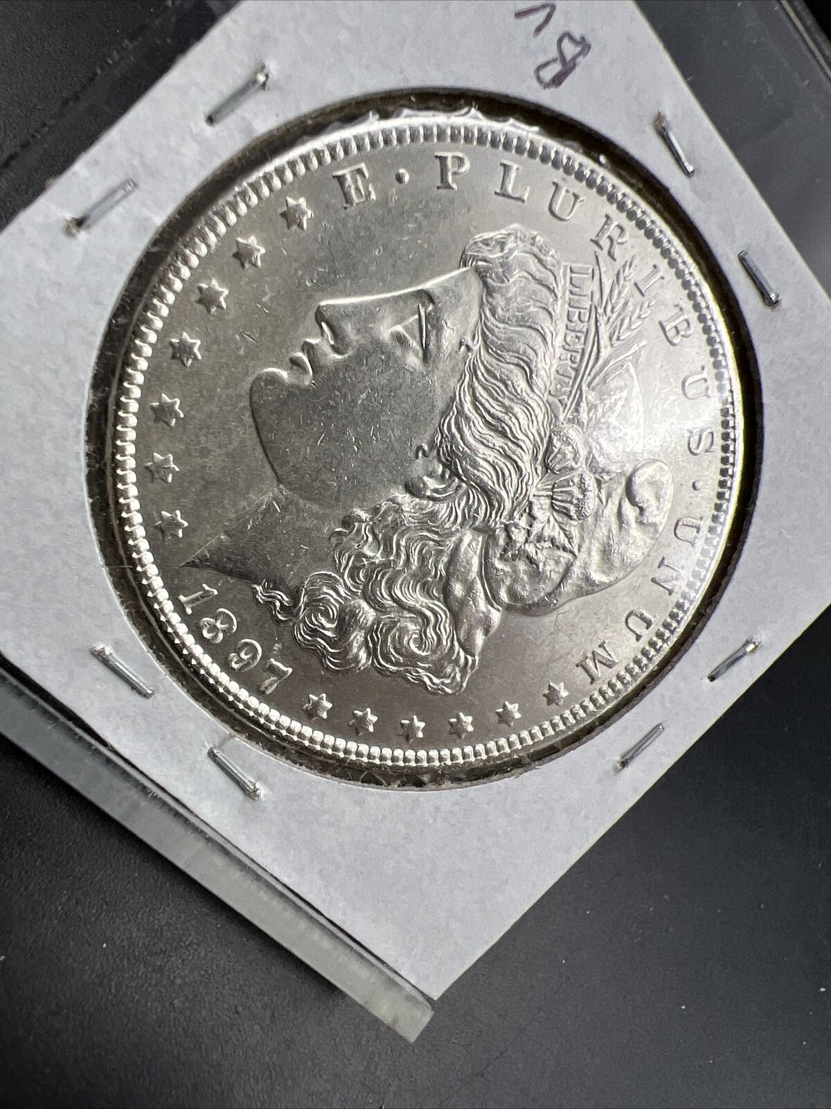 1897 $1 Morgan silver Dollar Coin Choice AU About UNC VAM 6A Variety Coin #A
