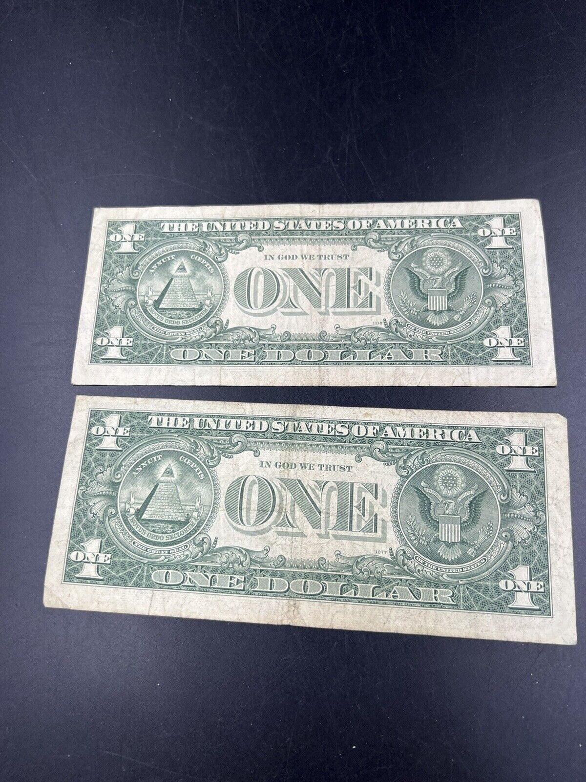 Lot of 2 1963 B $1 Barr Series Federal Reserve Note Bills CH VG Circ #049