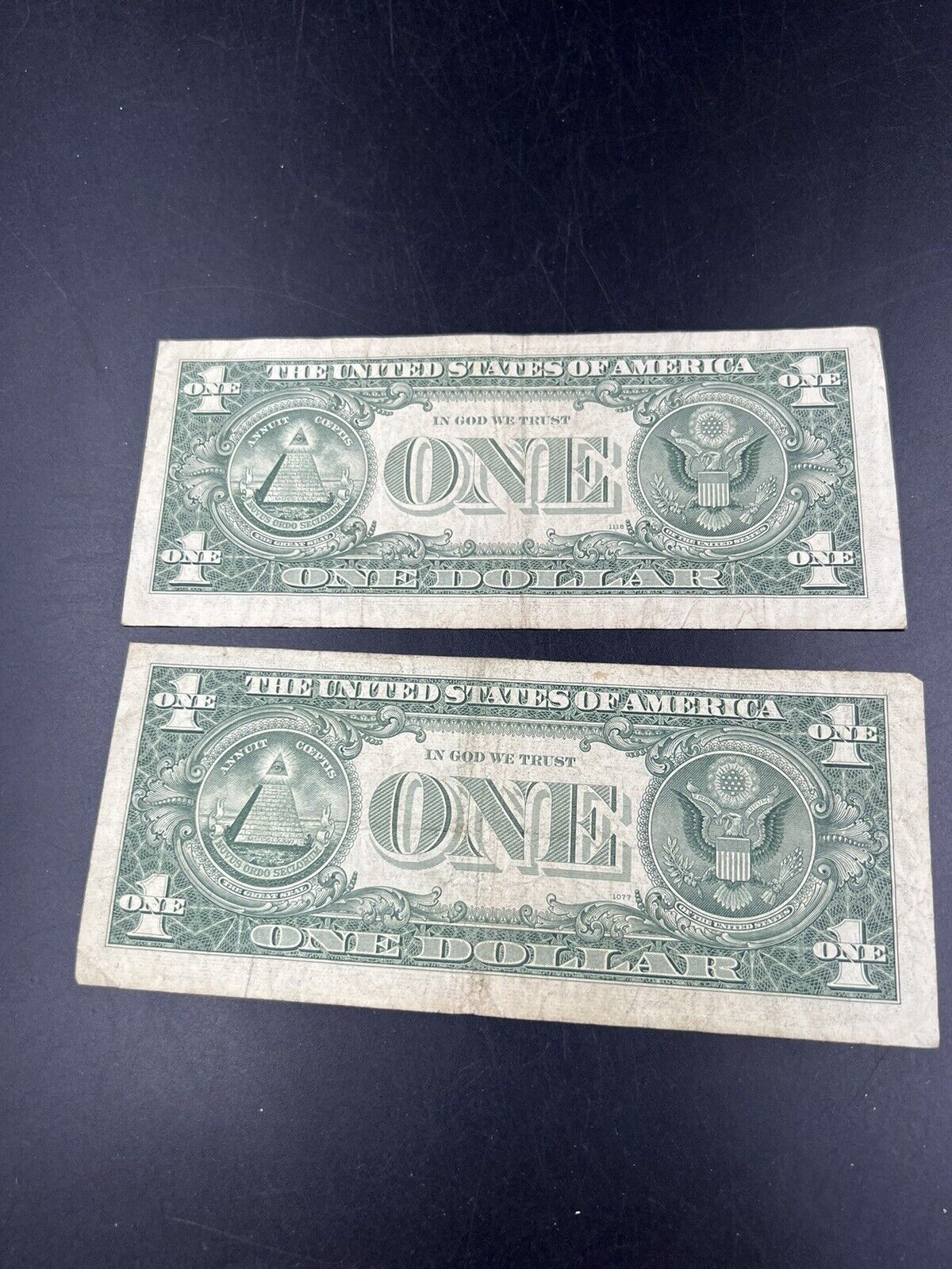 Lot of 2 1963 B $1 Barr Series Federal Reserve Note Bills CH VG Circ #049