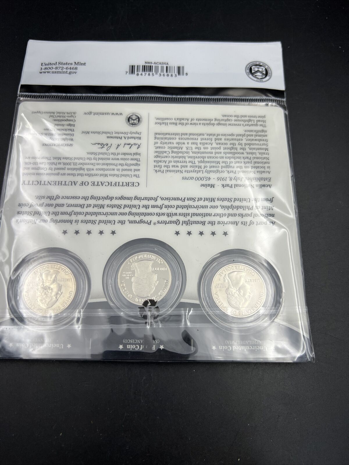 2012 Acadia 3 Coin P D S Business & Proof ATB Quarter Set US Mint OGP Sealed
