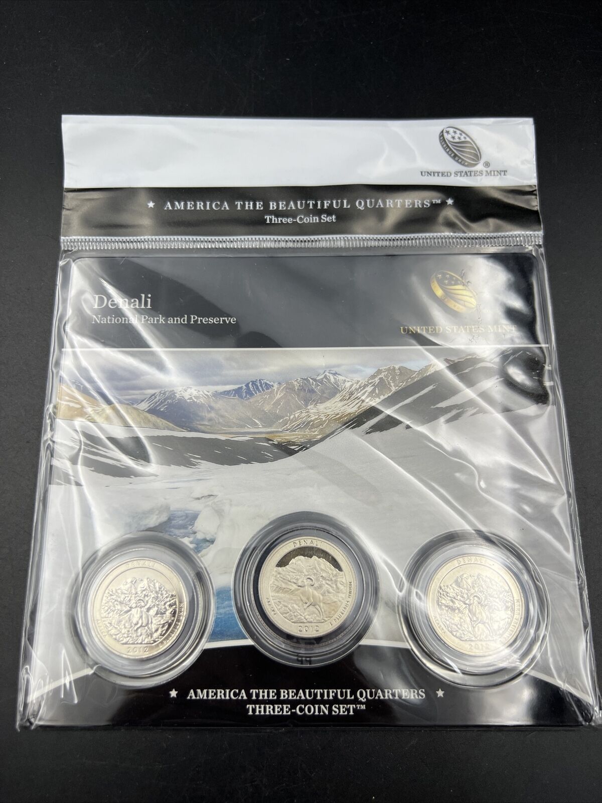 2012 Denali 3 Coin P D S Business & Proof ATB Quarter Set US Mint OGP Sealed