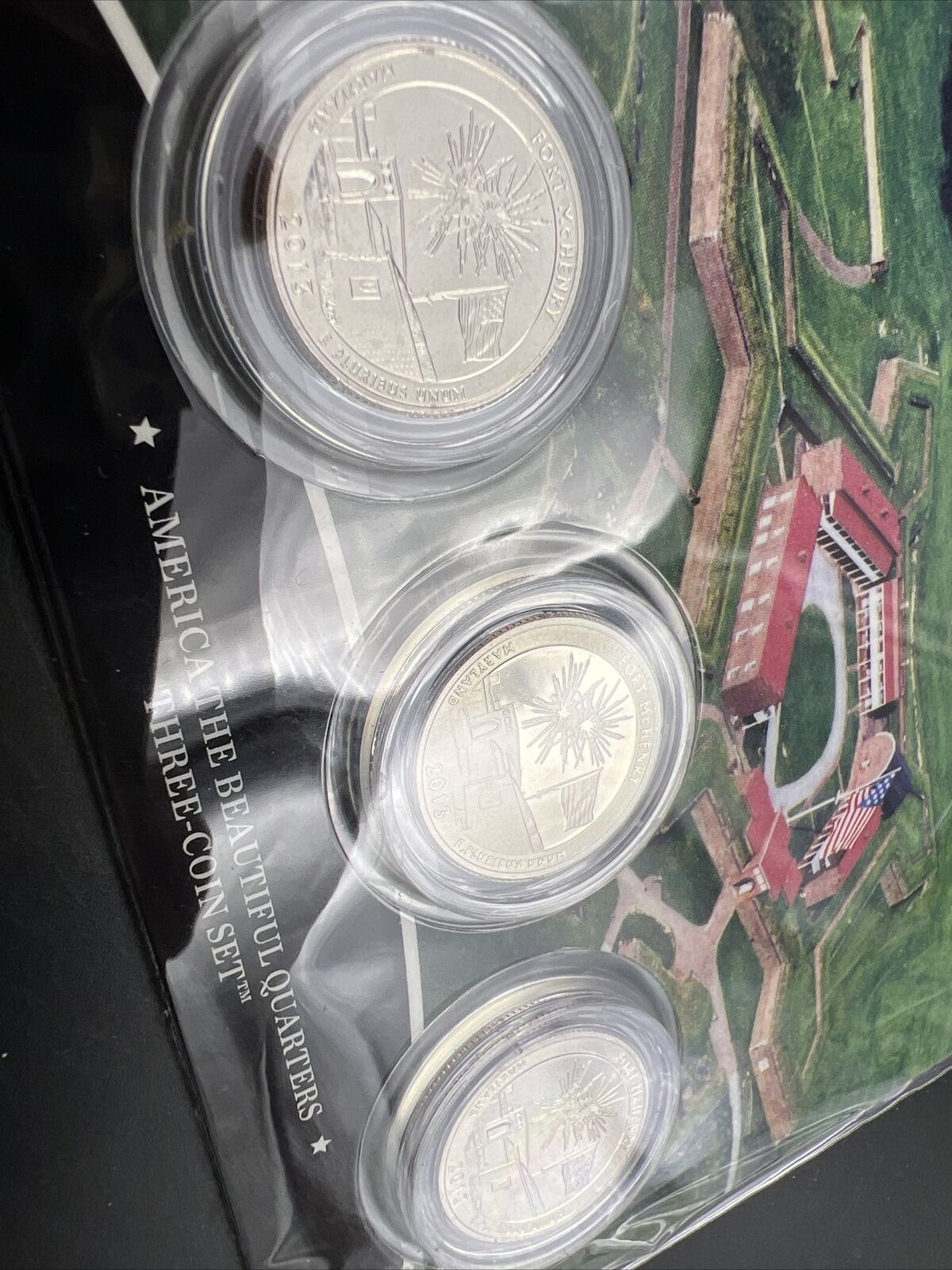 2013 Ft McHenry 3 Coin P D S Business & Proof ATB Quarter Set US Mint OGP Sealed