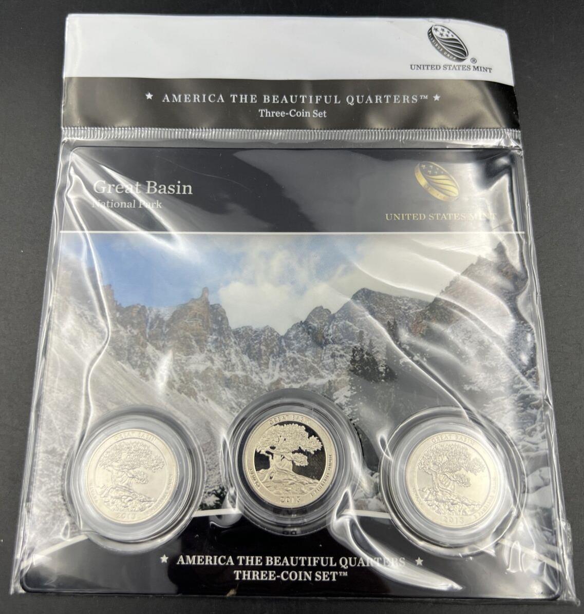 2013 Great Basin 3 Coin P D S Business Proof ATB Quarter Set US Mint OGP Sealed