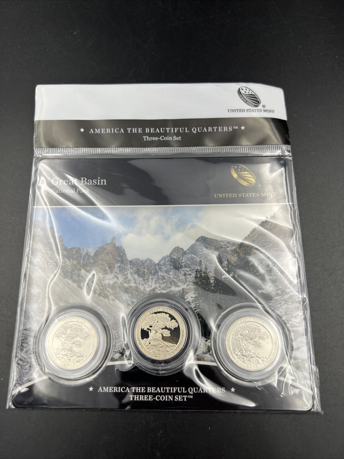 2013 Great Basin 3 Coin P D S Business Proof ATB Quarter Set US Mint OGP Sealed