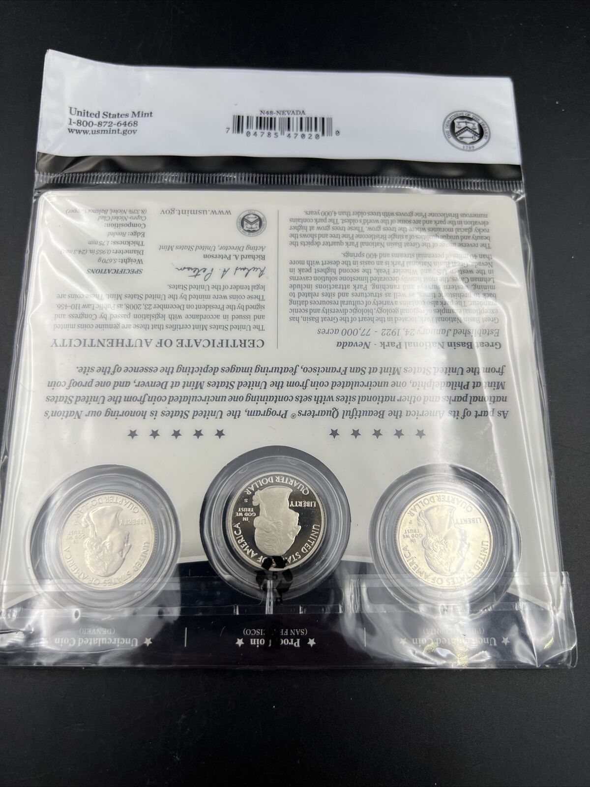 2013 Great Basin 3 Coin P D S Business Proof ATB Quarter Set US Mint OGP Sealed