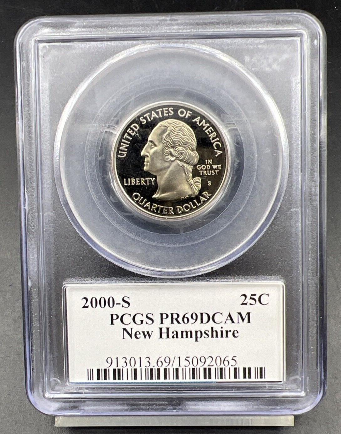 2000 S New Hampshire State Quarter PCGS Graded PR69 DCAM