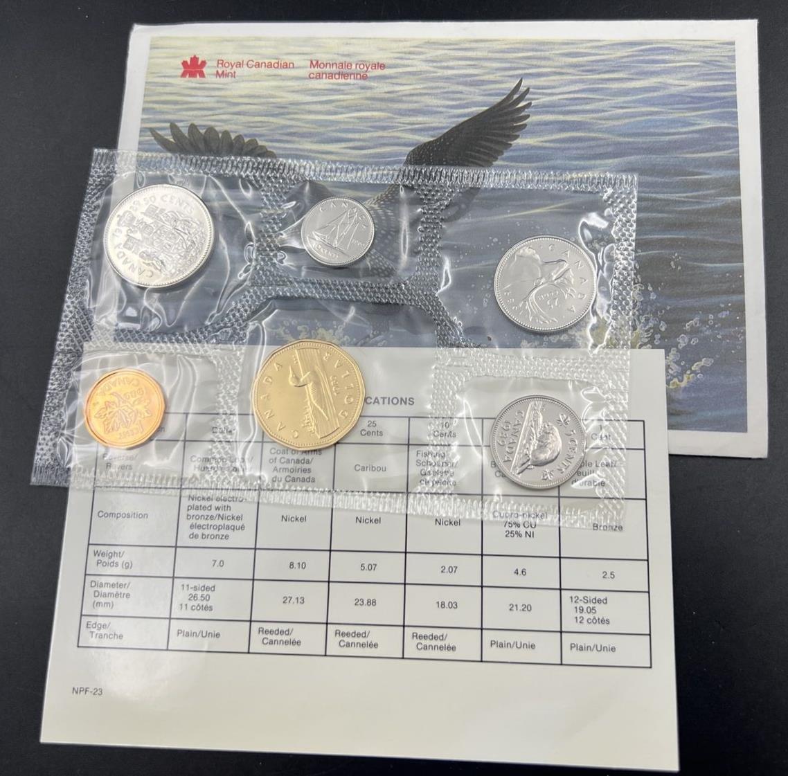 CANADA 1989 Royal Canadian Mint Uncirculated Proof Like Set #AB Used Envelope