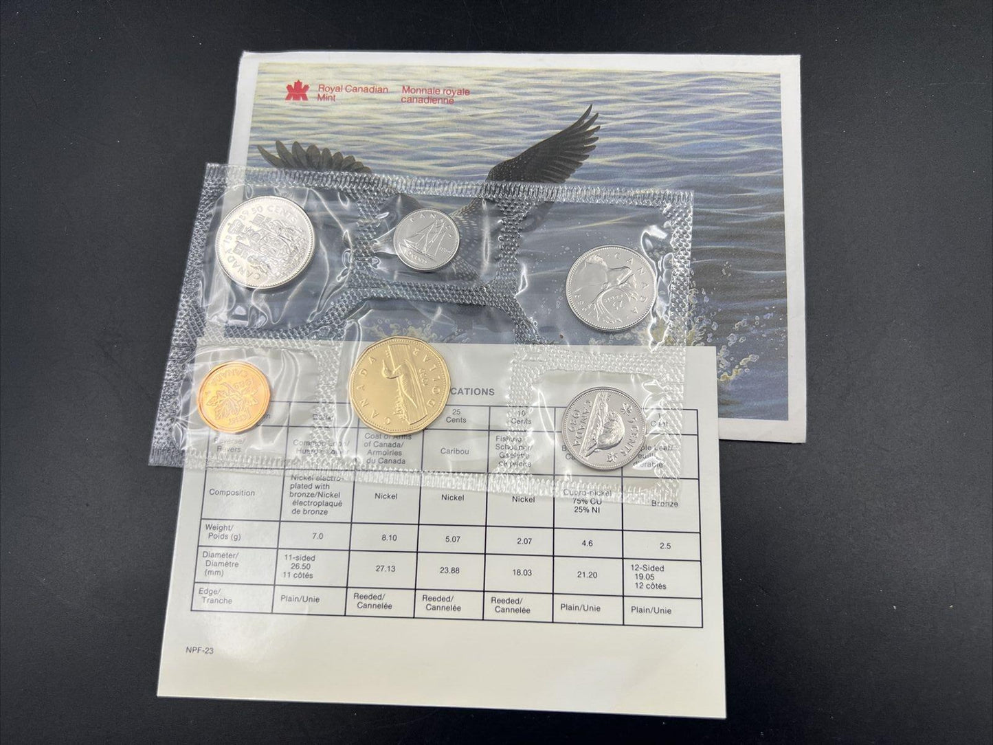 CANADA 1989 Royal Canadian Mint Uncirculated Proof Like Set #AB Used Envelope