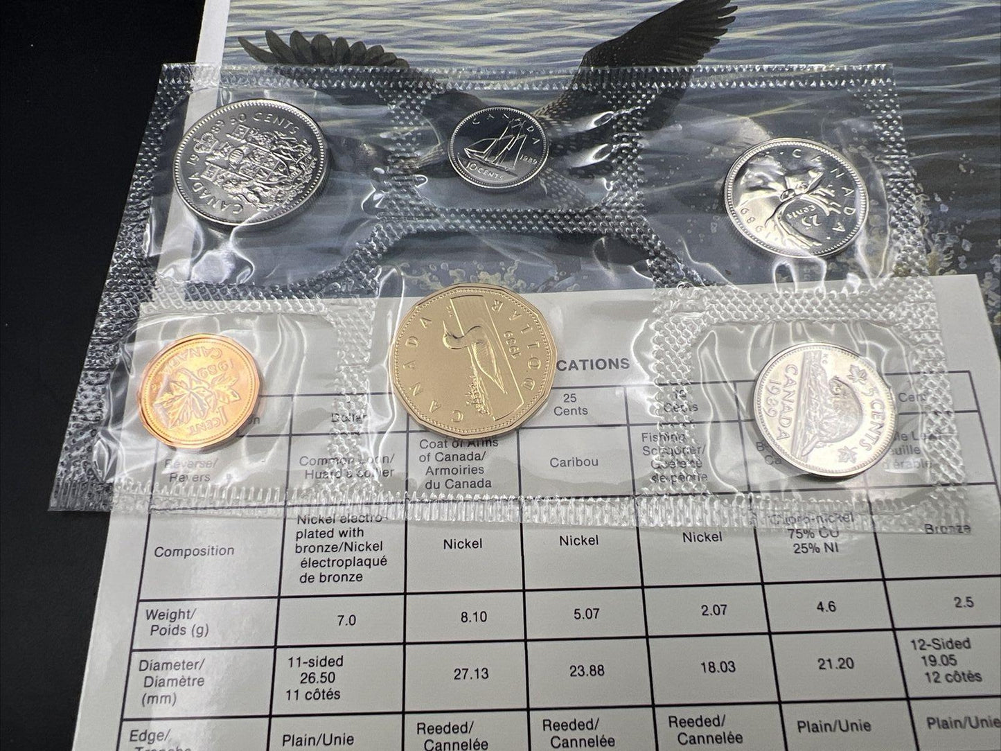 CANADA 1989 Royal Canadian Mint Uncirculated Proof Like Set #AB Used Envelope