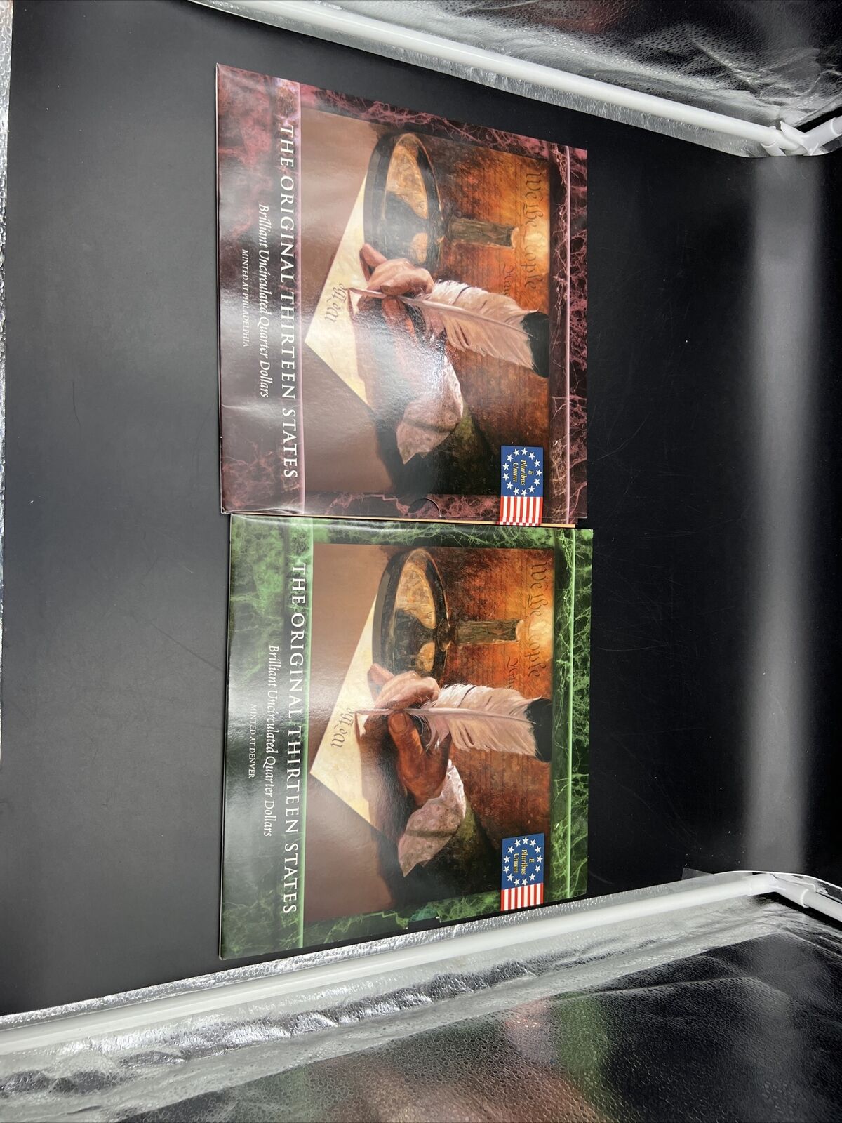 The Original 13 States Quarter Set P & D 26 CH BU Coins In Folder Displays