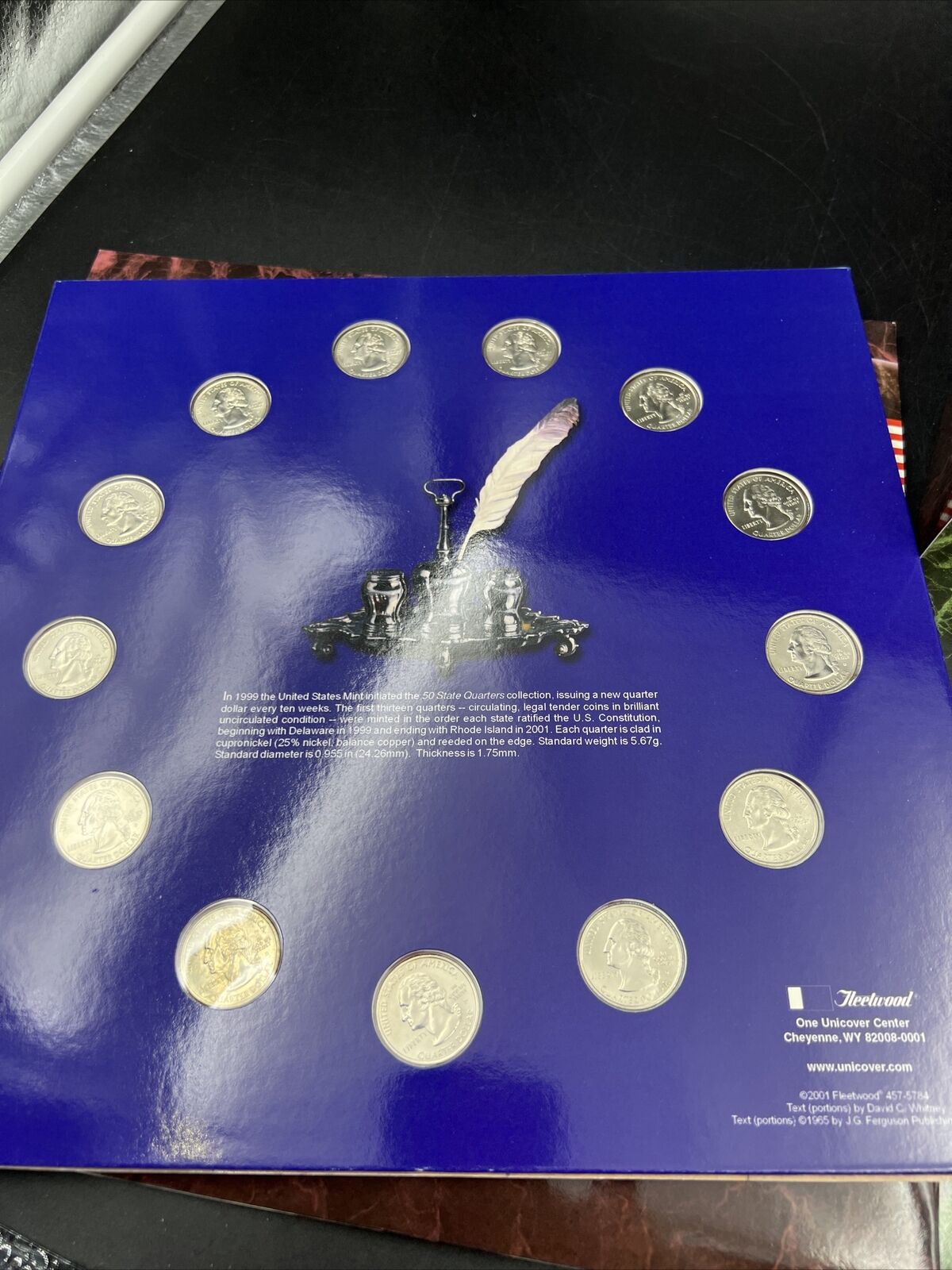 The Original 13 States Quarter Set P & D 26 CH BU Coins In Folder Displays