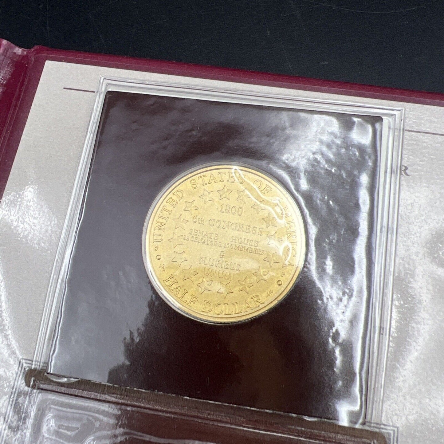 2001 50c Capitol Visitors Commemorative Copper Nickel Half Dollar Gold Plated