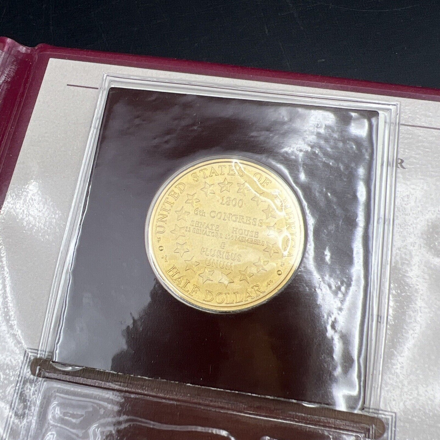 2001 50c Capitol Visitors Commemorative Copper Nickel Half Dollar Gold Plated