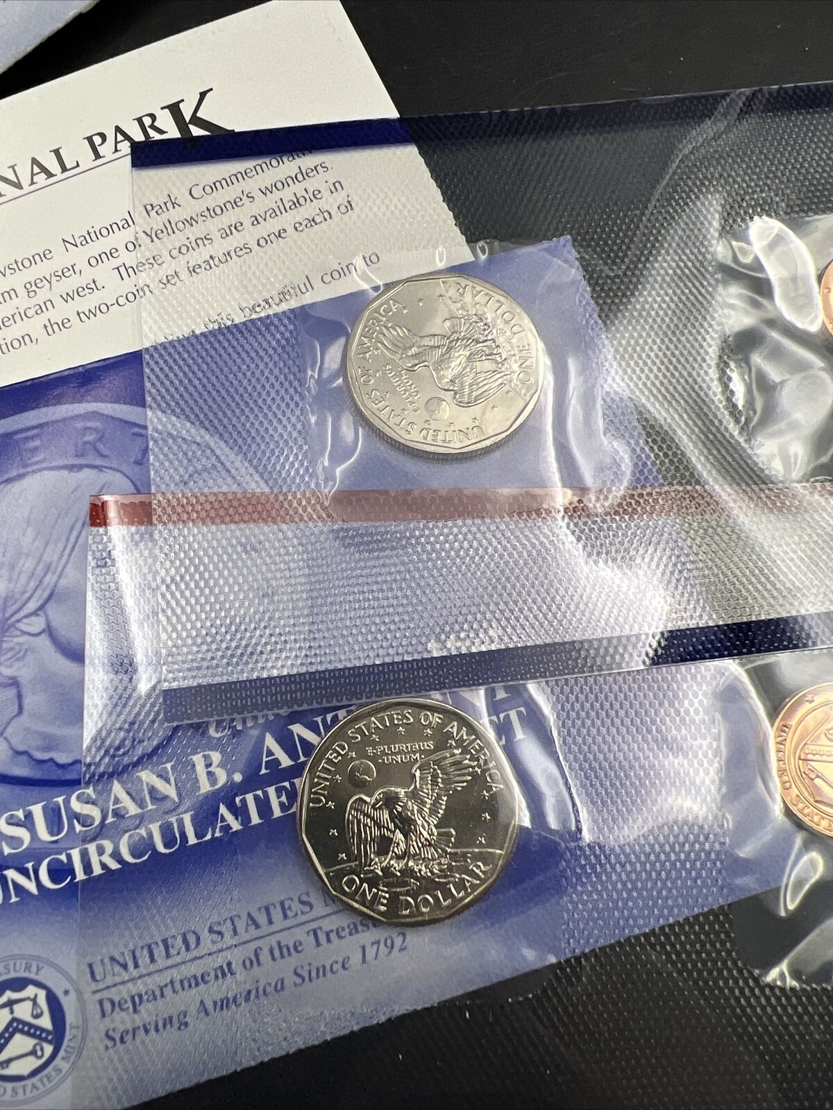 1999 Susan B Anthony Dollar $1 Set US Mint Philadelphia Denver Uncirculated OGP