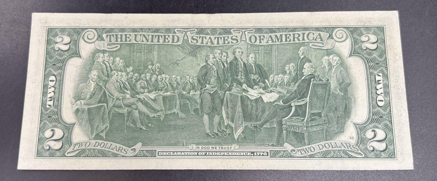 1976 $2 Two Dollar Bicentennial Bill Federal Reserve Notes CH UNC #000
