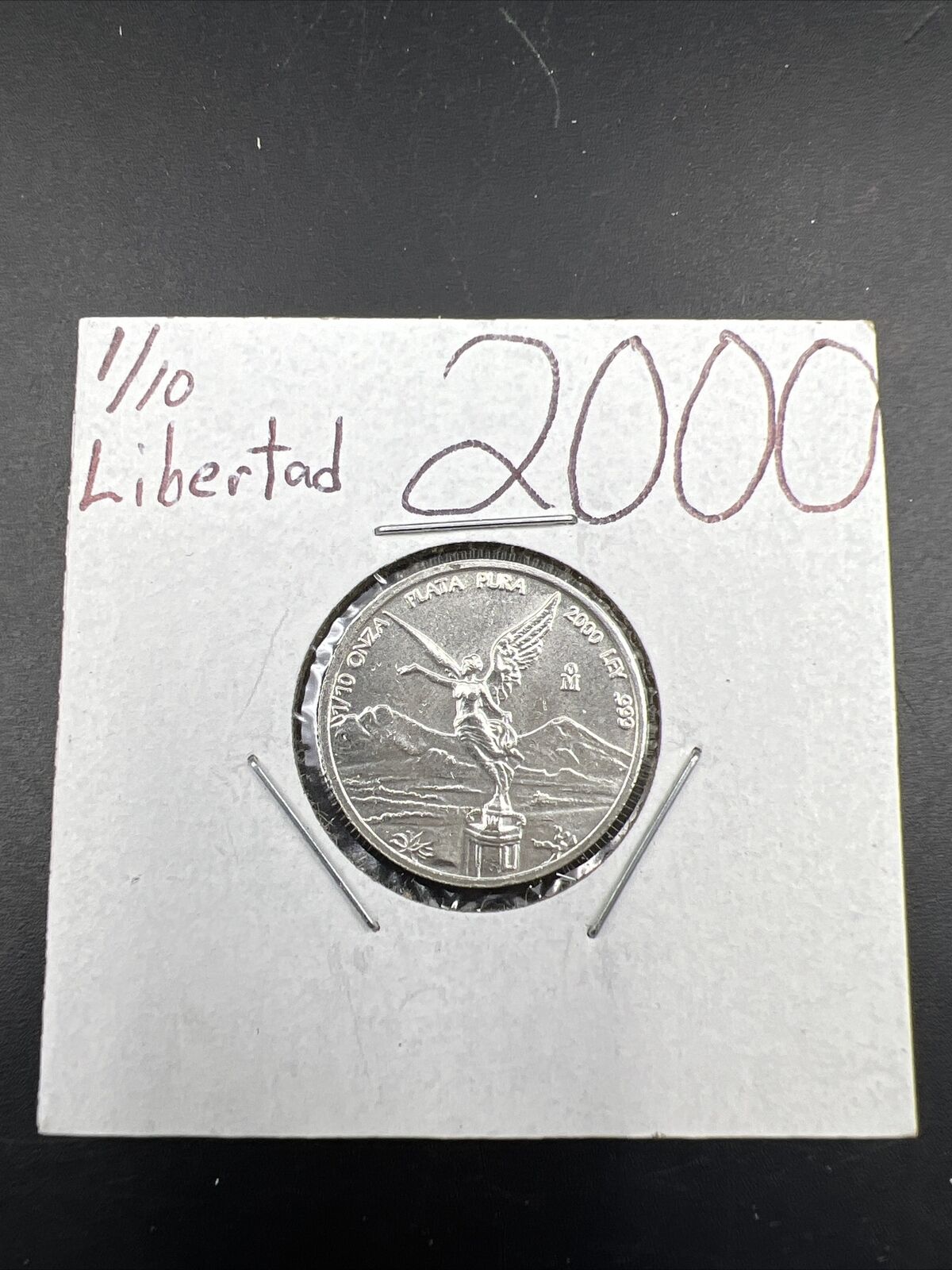 2000 Mexico 1/10 Ounce .999 Silver Round Libertad Ley Plata Pura Coin Gem BU #F