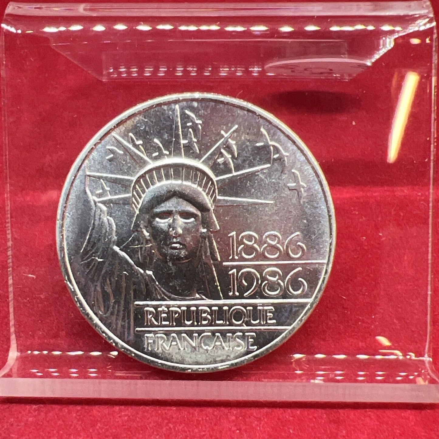 1986 France 100 Francs Statue of Liberty Piedfort CH BU Unc