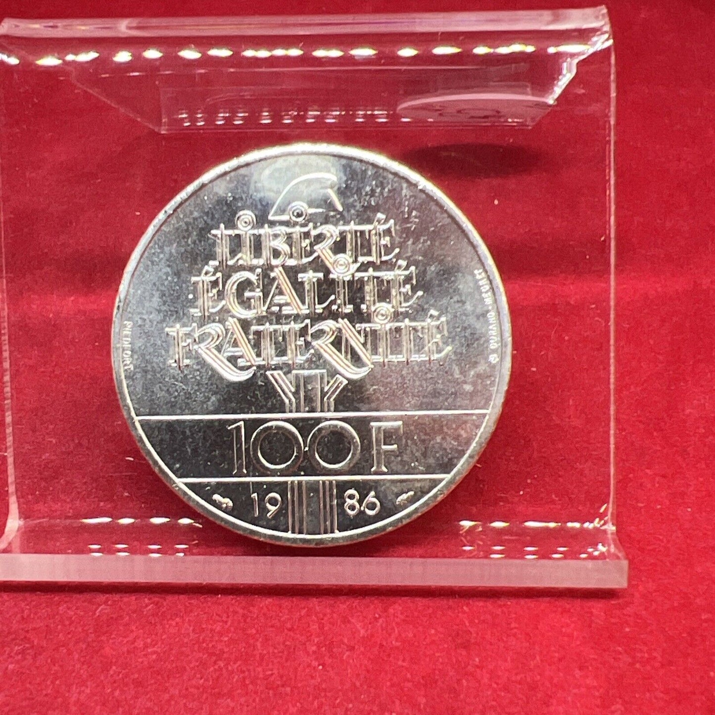 1986 France 100 Francs Statue of Liberty Piedfort CH BU Unc