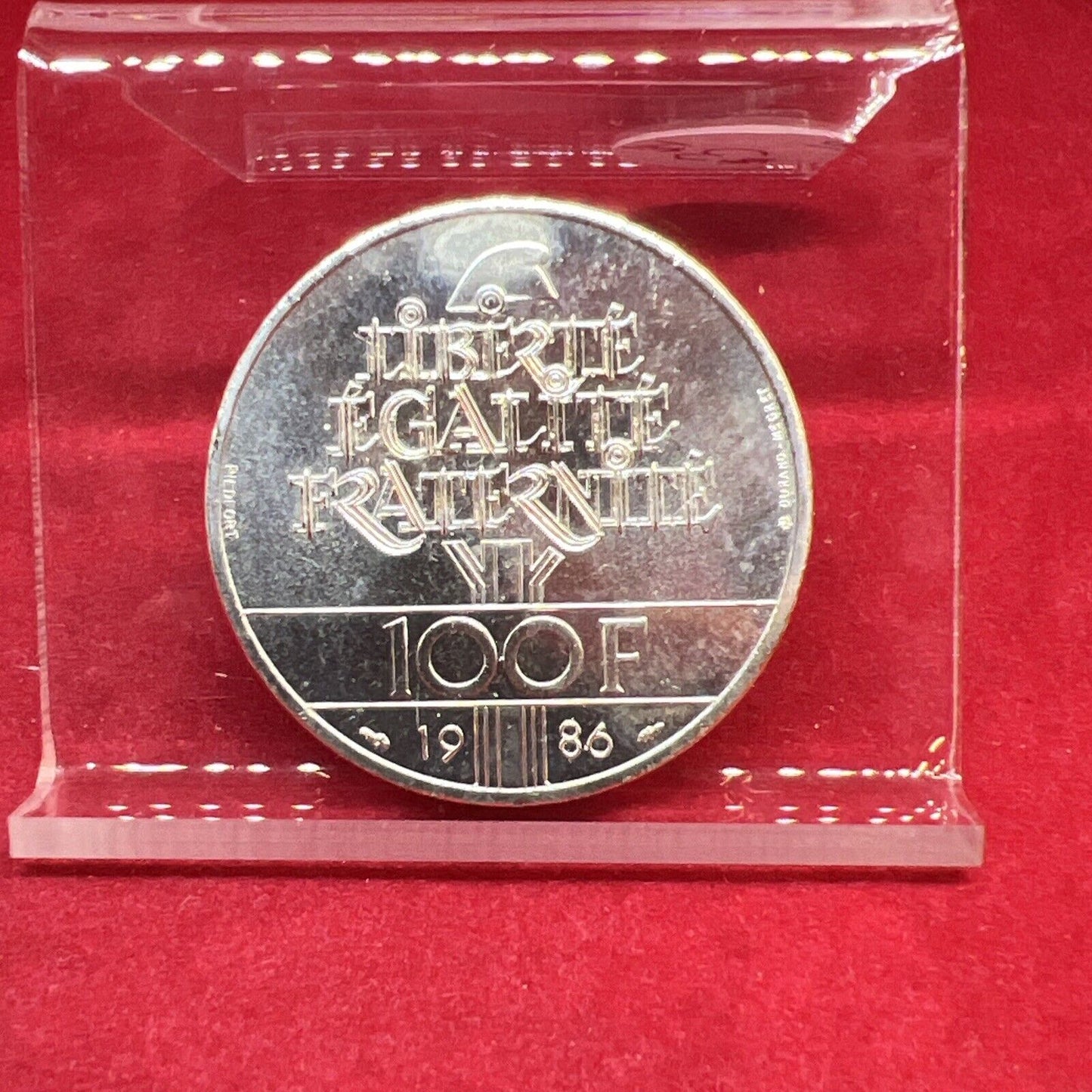 1986 France 100 Francs Statue of Liberty Piedfort CH BU Unc