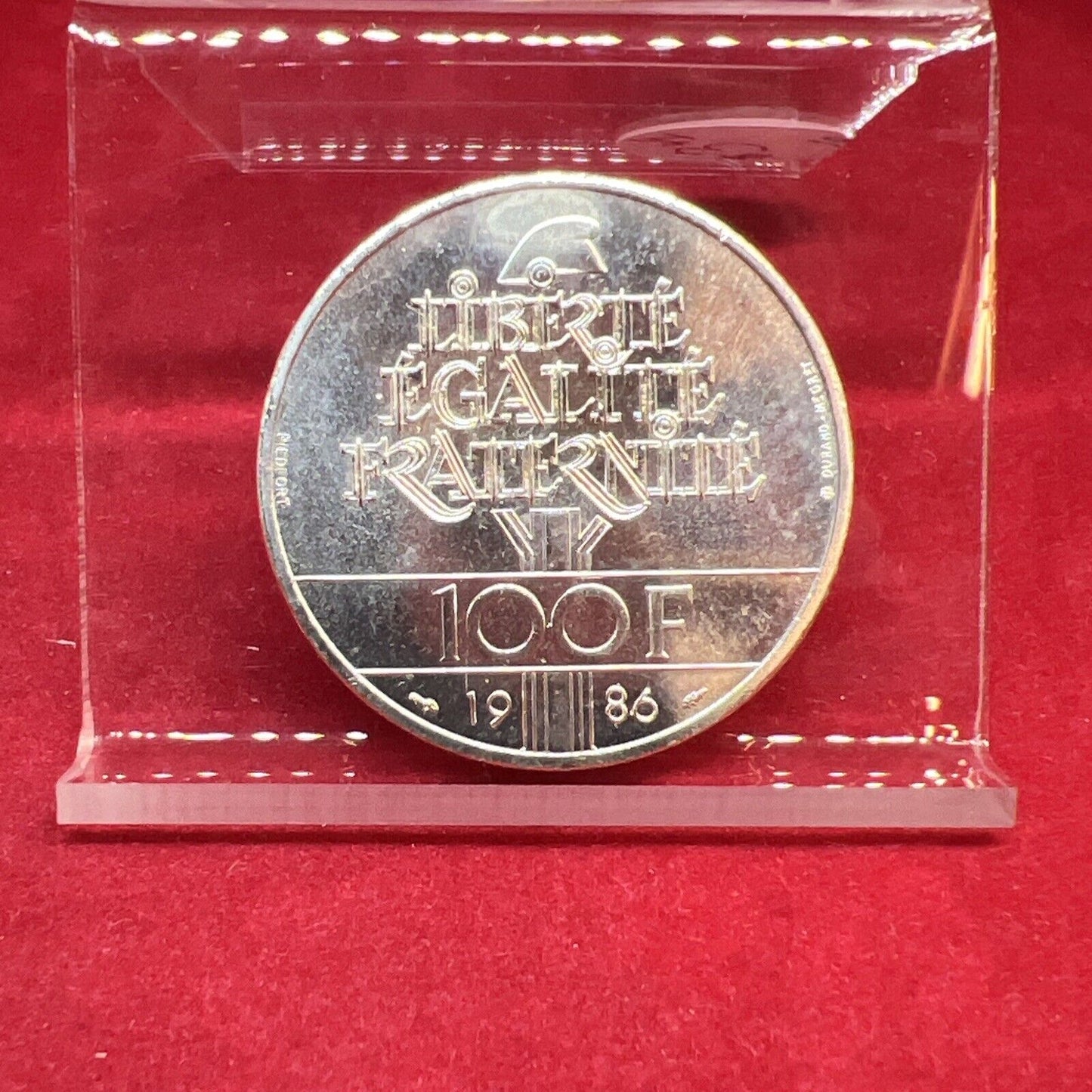 1986 France 100 Francs Statue of Liberty Piedfort CH BU Unc