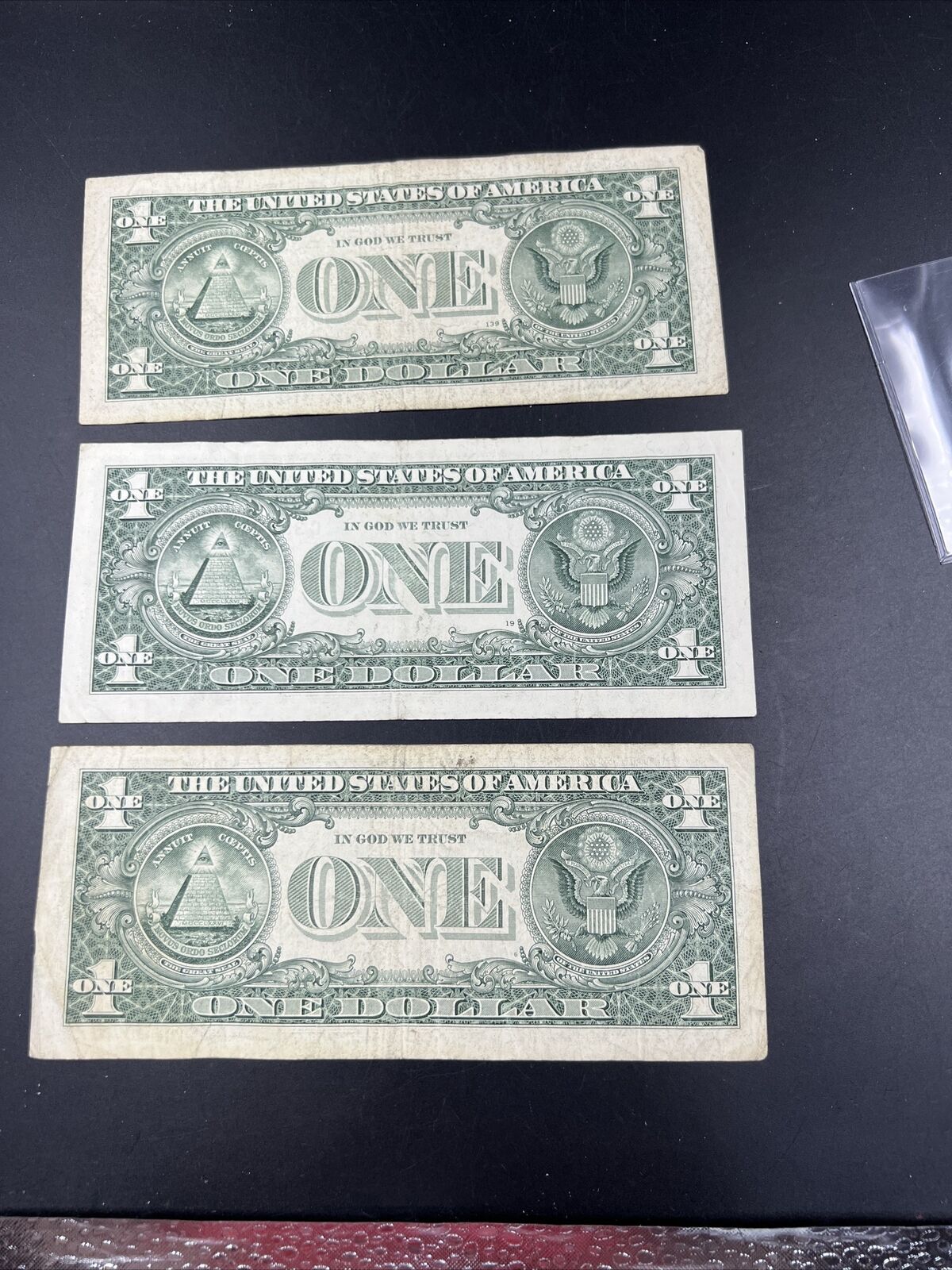 Lot of 3 2013 $1 One Dollar FRN Notes Neat Fancy Serial #s Circulated