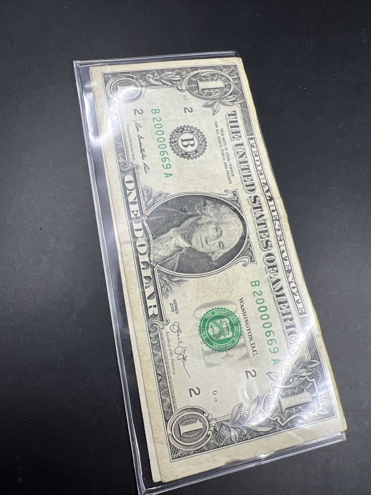 Lot of 3 2013 $1 One Dollar FRN Notes Neat Fancy Serial #s Circulated