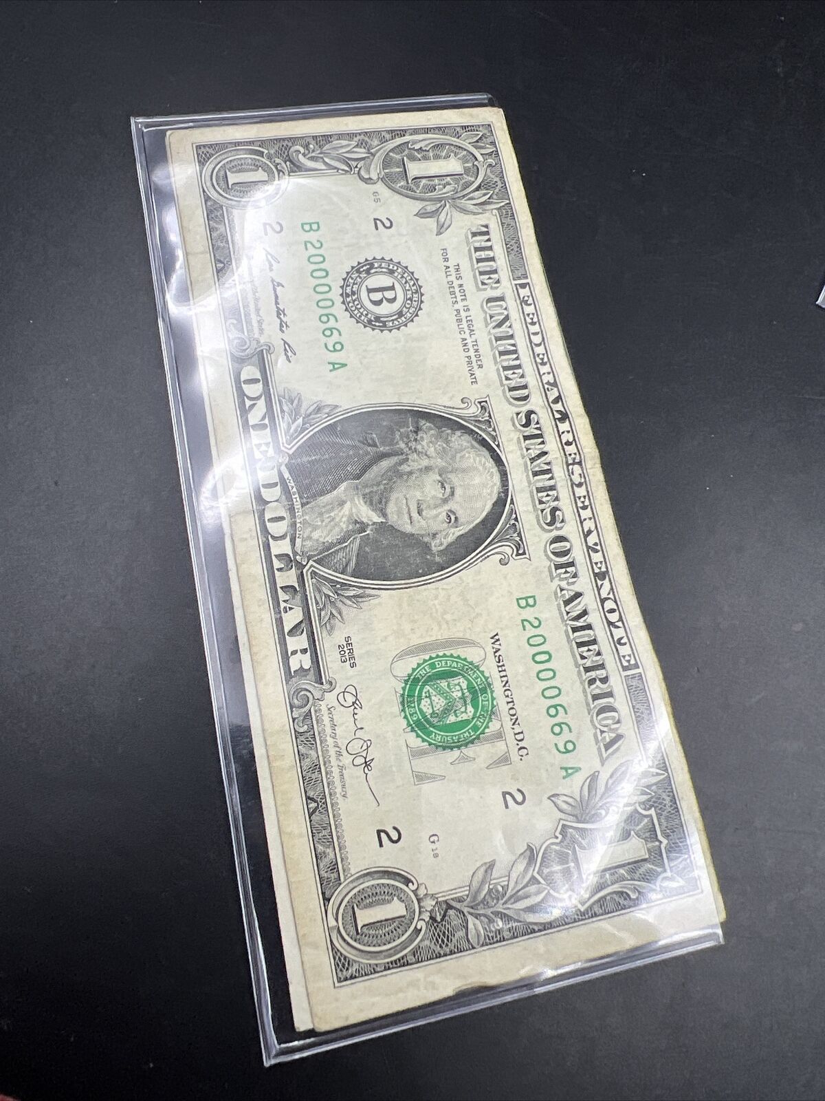 Lot of 3 2013 $1 One Dollar FRN Notes Neat Fancy Serial #s Circulated