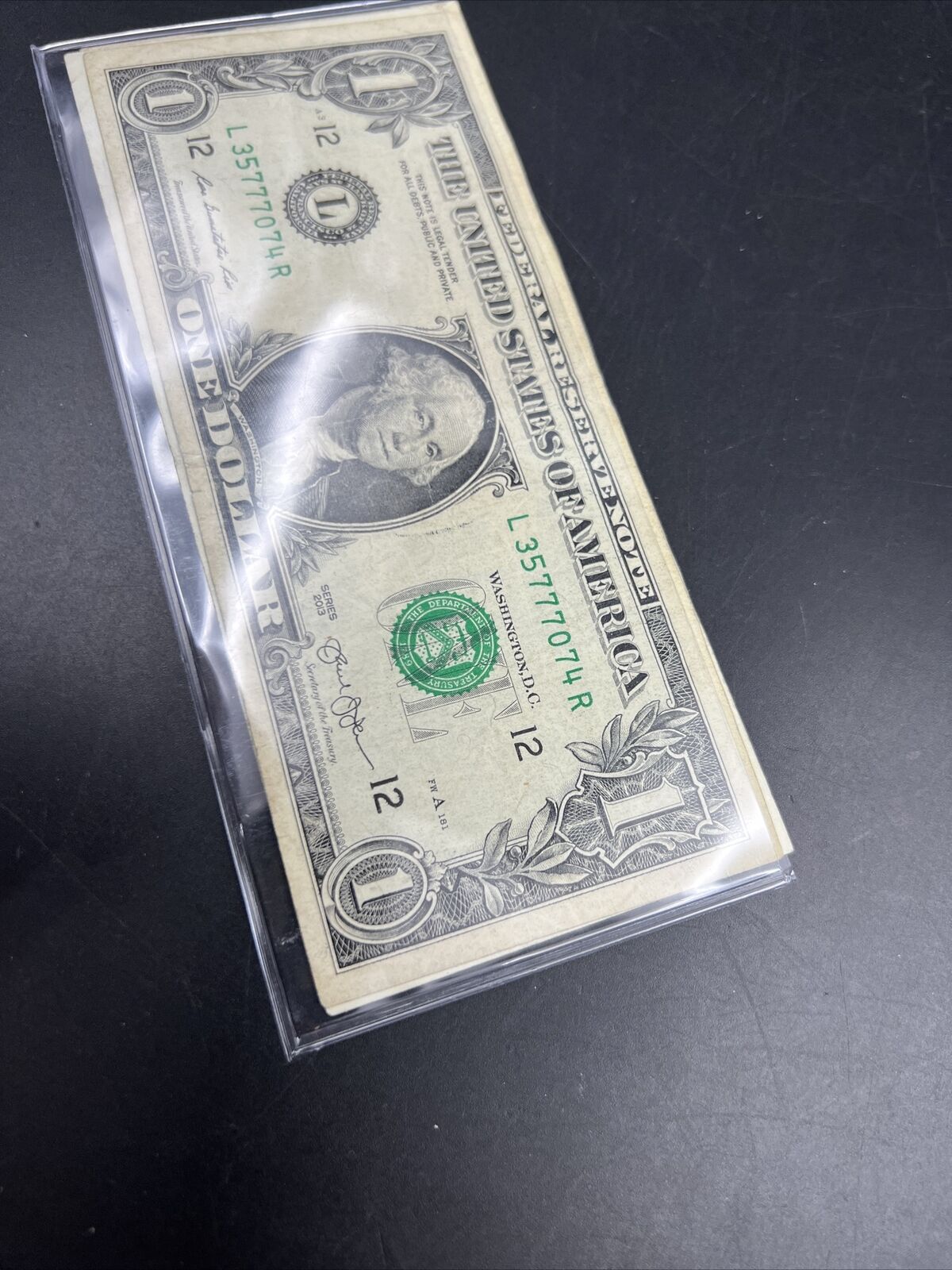 Lot of 3 2013 $1 One Dollar FRN Notes Neat Fancy Serial #s Circulated